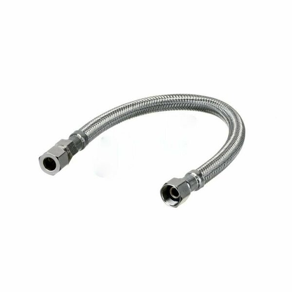 American Imaginations 12 in. Chrome Stainless Steel Faucet Supply Hose AI-37818